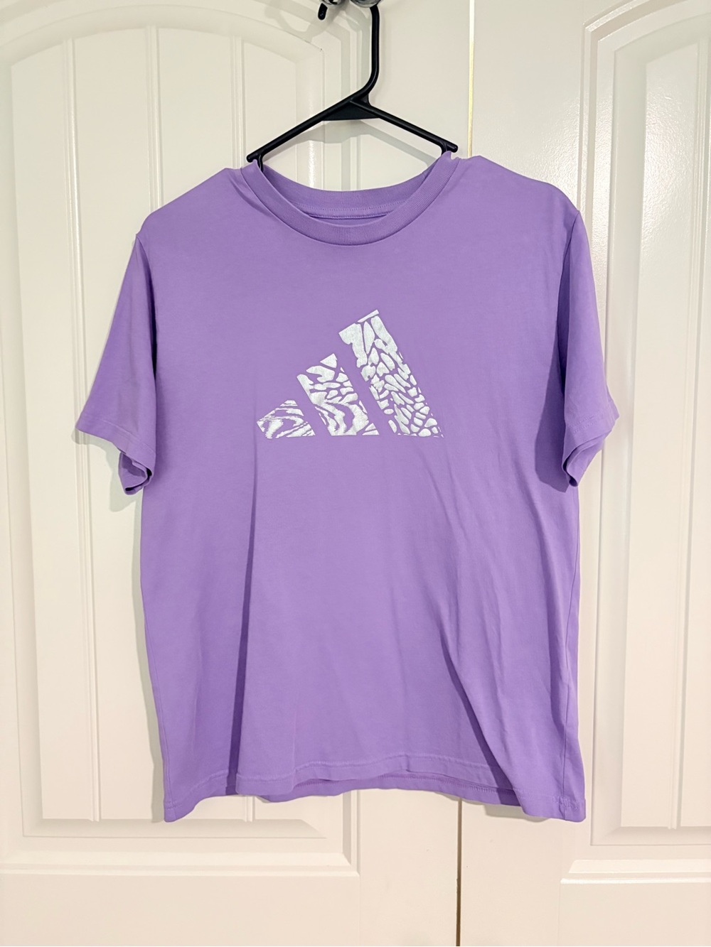 adidas Purple Short Sleeve Tee with Logo